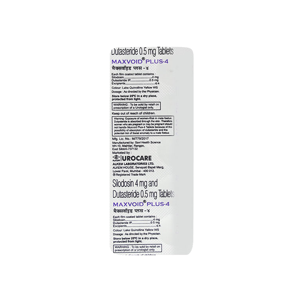 Maxvoid Plus 4mg/0.5mg Strip Of 10 Tablets