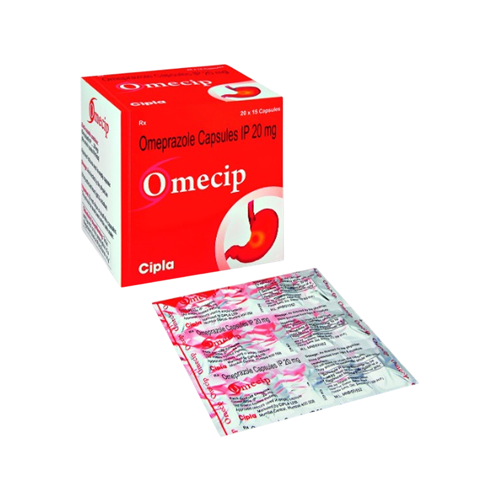 Omecip 20mg Strip Of 15 Capsules