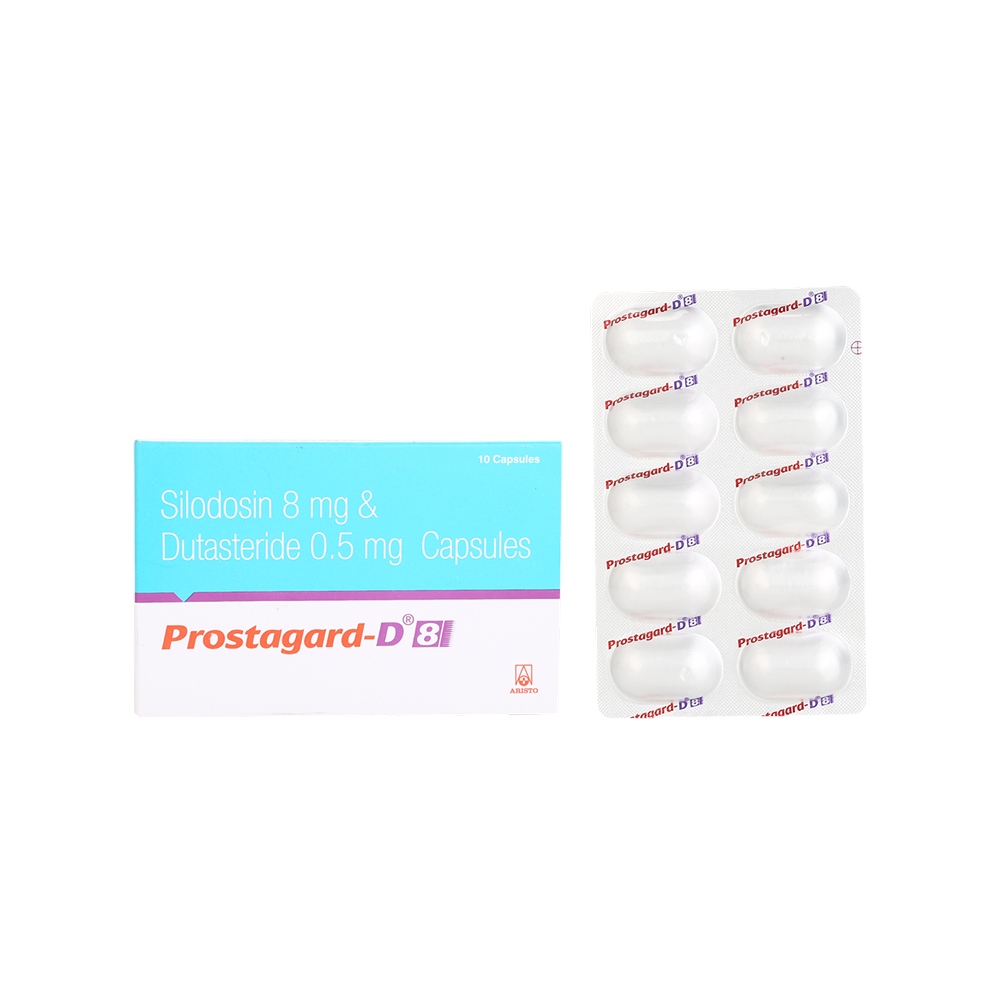 Prostagard D 8mg/0.5mg Strip Of 10 Capsules