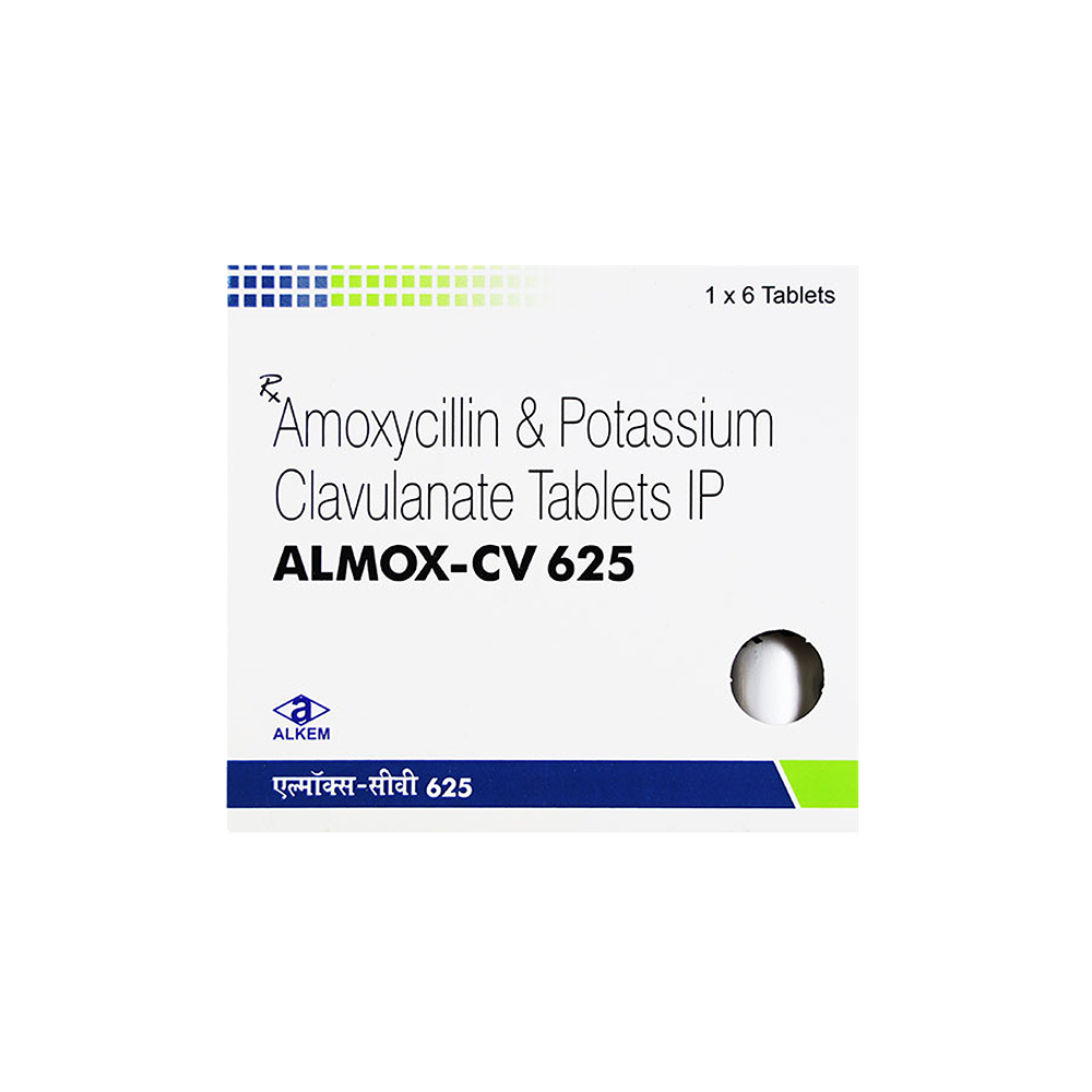 Almox Cv 625mg Strip Of 6 Tablets