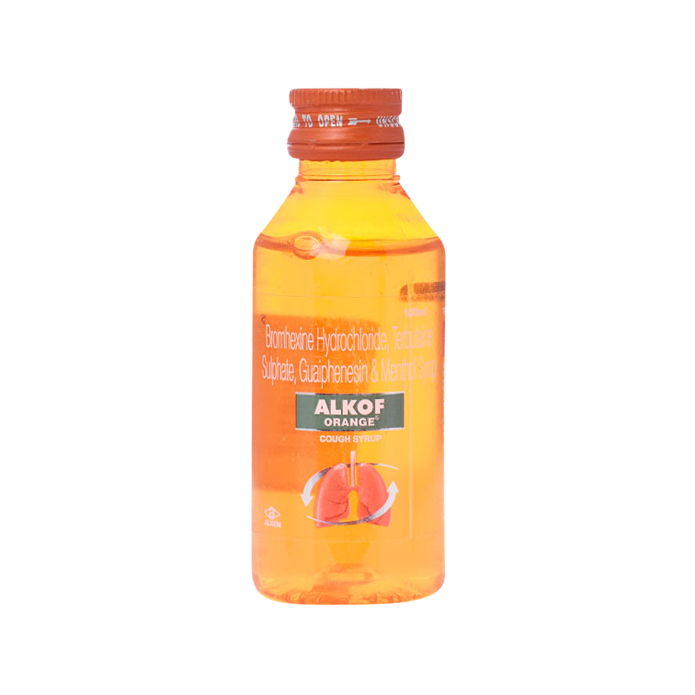 Alkof Orange Flavour Bottle Of 100ml Syrup