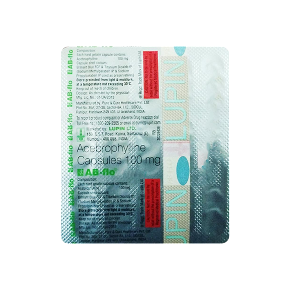 AB Flo 100mg Strip Of 15 Capsules