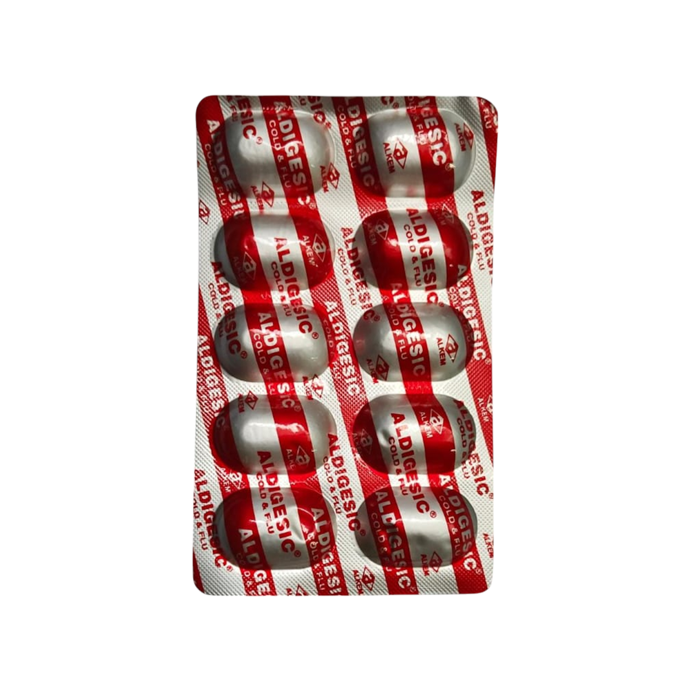 Aldigesic Cold & Flu Strip of 10 Tablets